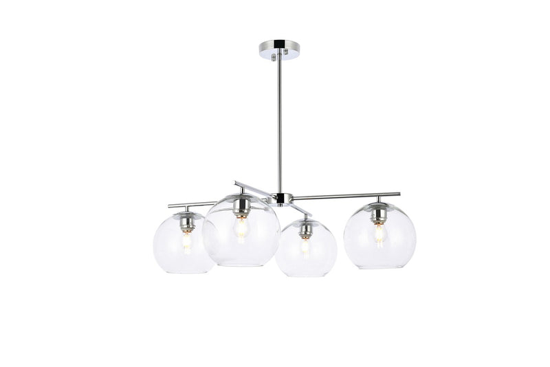 Elegant Lighting - LD2331C - Four Light Pendant - Opus - Chrome