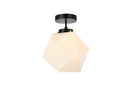 Elegant Lighting - LD2347BK - One Light Flush Mount - Lawrence - Black