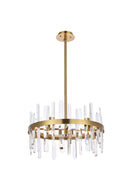 Elegant Lighting - 2200D20SG - Ten Light Pendant - Serena - Satin Gold