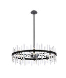 Elegant Lighting - 2200D36BK - 16 Light Chandelier - Serena - Black