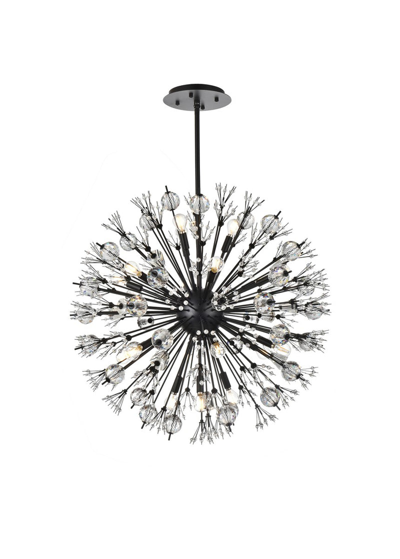 Elegant Lighting - 2500D32BK - 18 Light Pendant - Vera - Black