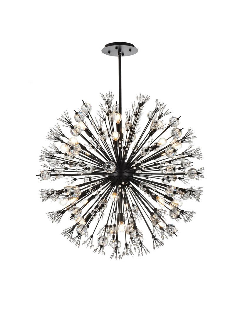 Elegant Lighting - 2500D38BK - 24 Light Pendant - Vera - Black