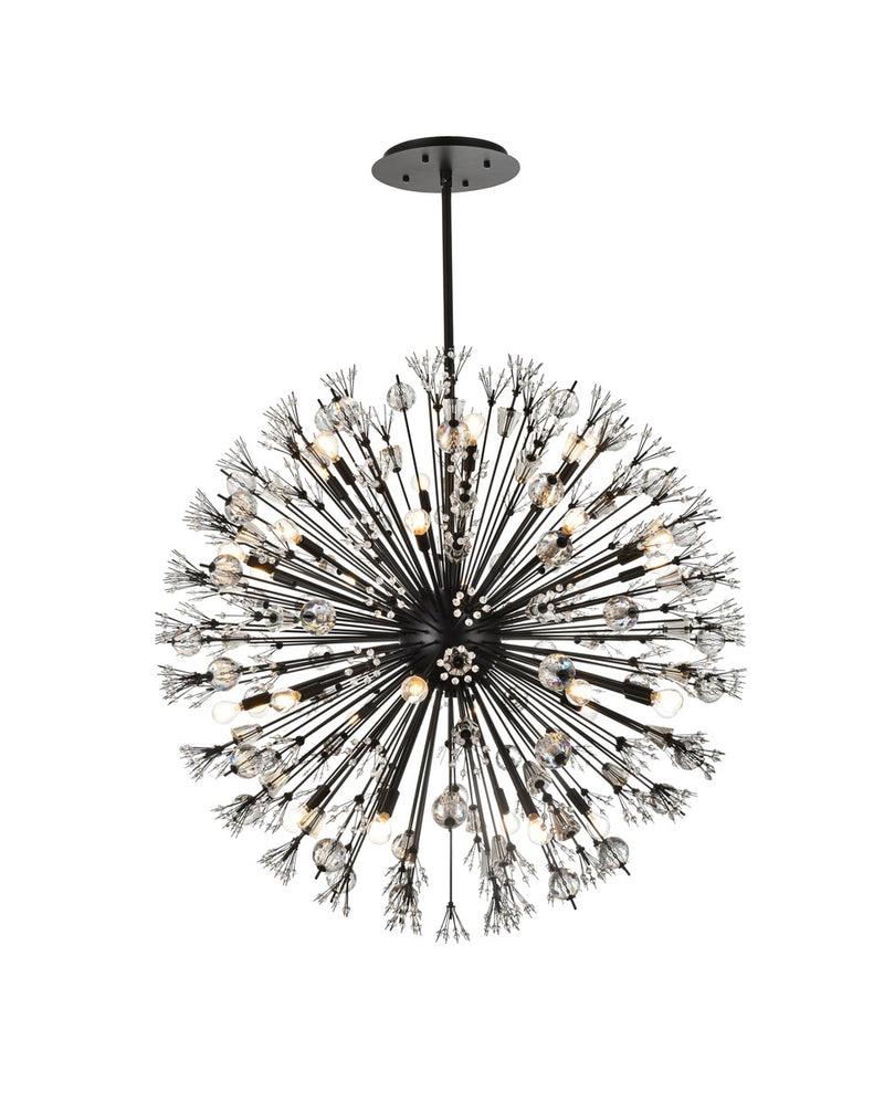 Elegant Lighting - 2500D44BK - 32 Light Pendant - Vera - Black