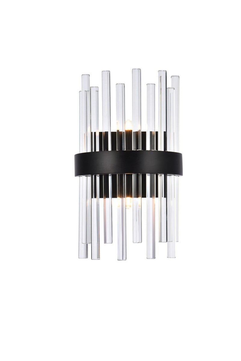 Elegant Lighting - 3000W8BK - Two Light Bath Sconce - Dallas - Black