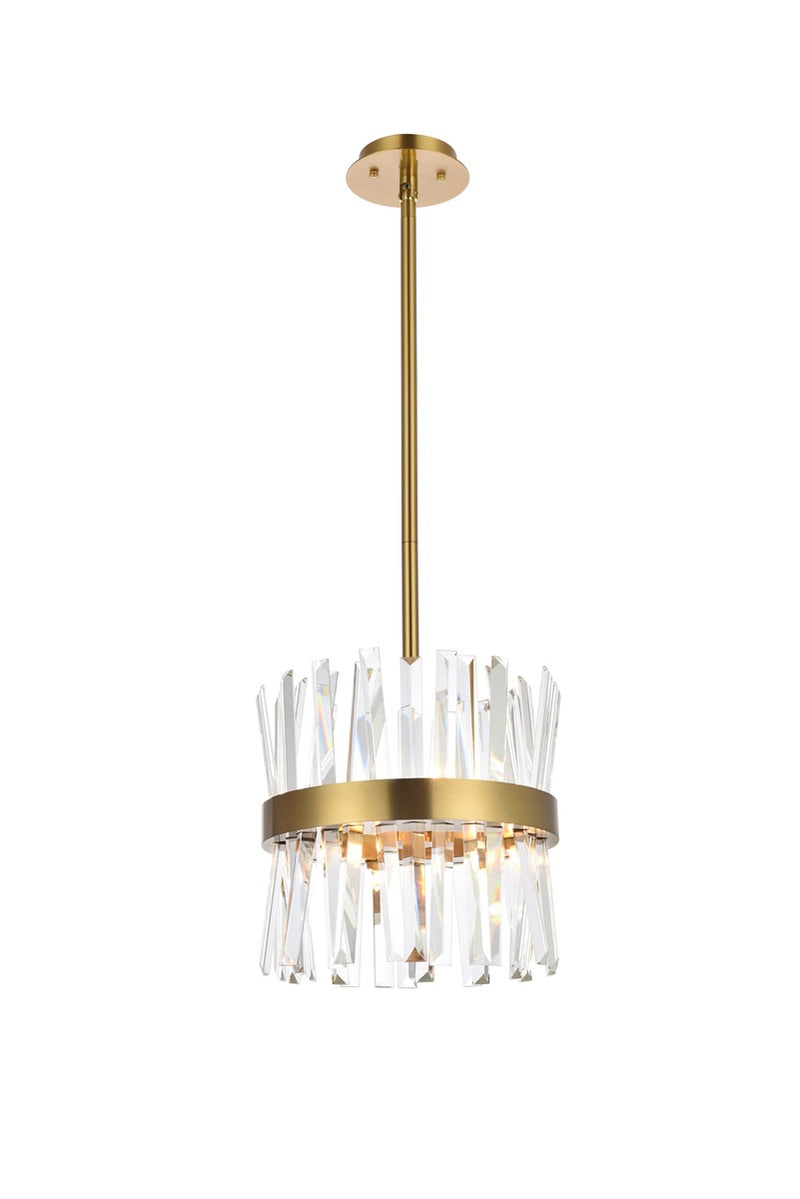 Elegant Lighting - 6200D12SG - Six Light Pendant - Serephina - Satin Gold