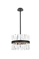 Elegant Lighting - 6200D16BK - Eight Light Pendant - Serephina - Black