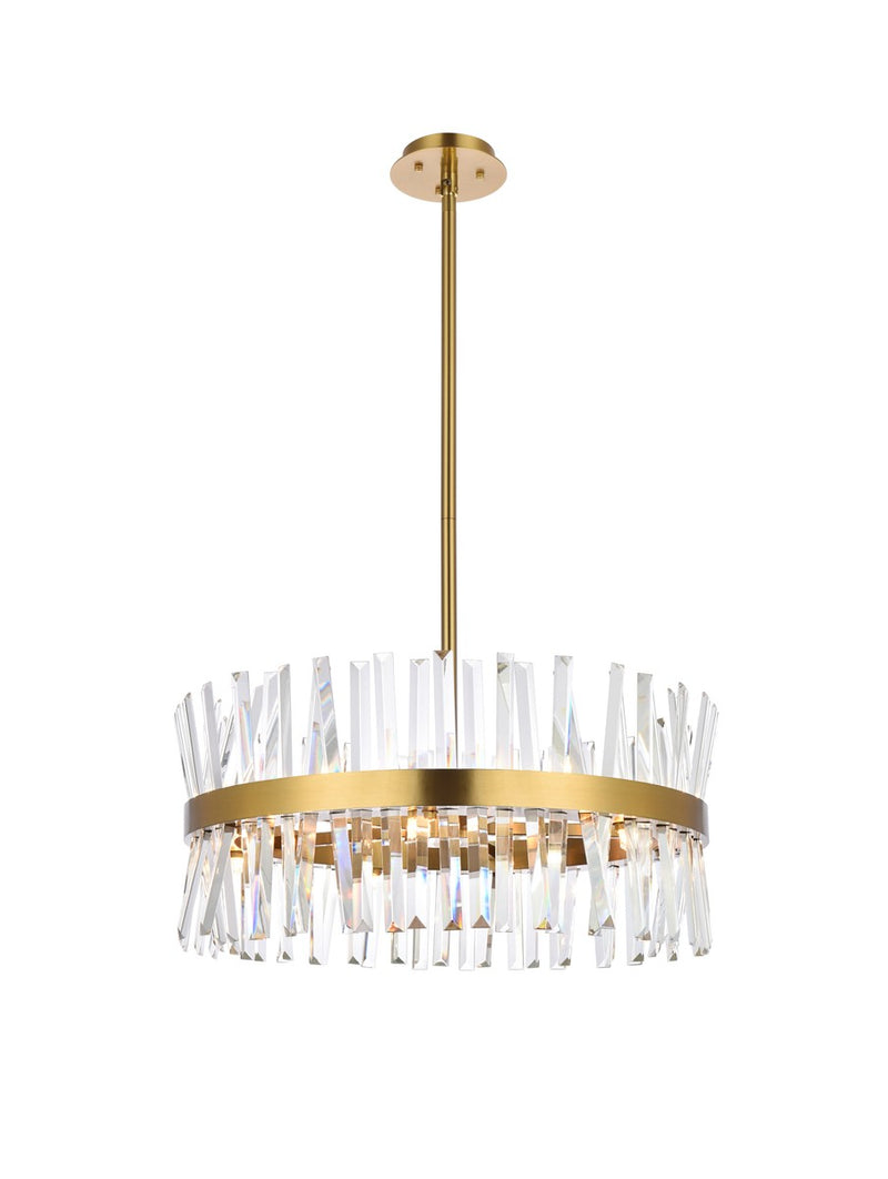 Elegant Lighting - 6200D25SG - 14 Light Pendant - Serephina - Satin Gold