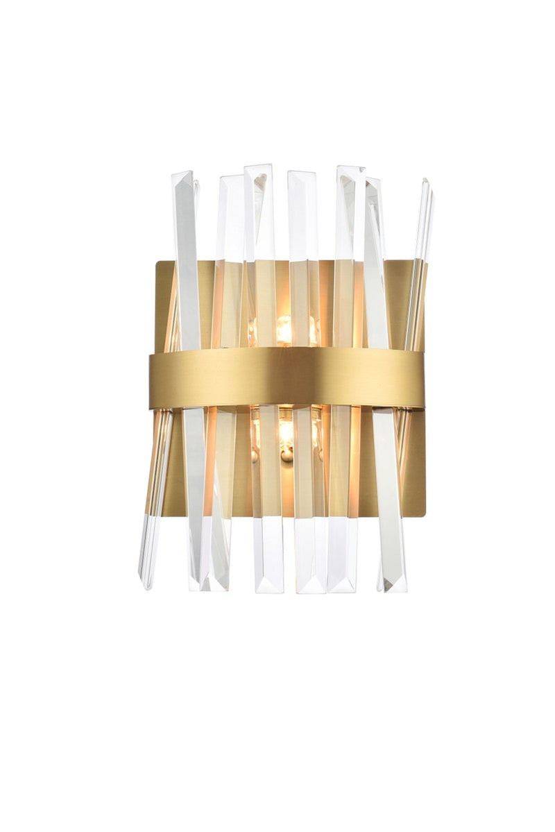 Elegant Lighting - 6200W8SG - Two Light Bath Sconce - Serephina - Satin Gold