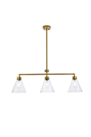 Elegant Lighting - LD2502BR - Three Light Pendant - Mera - Brass