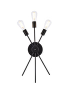 Elegant Lighting - LD640W10BK - Three Light Bath Sconce - Lucca - black