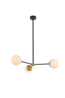 Elegant Lighting - LD647D32BRK - Three Light Pendant - Briggs - black