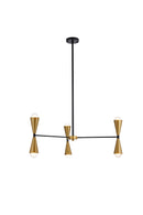 Elegant Lighting - LD650D34BRK - Six Light Pendant - Cade - black