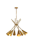 Elegant Lighting - LD651D32BR - Six Light Pendant - Casen - brass