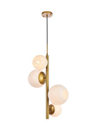 Elegant Lighting - LD655D18BR - Four Light Pendant - Wells - brass