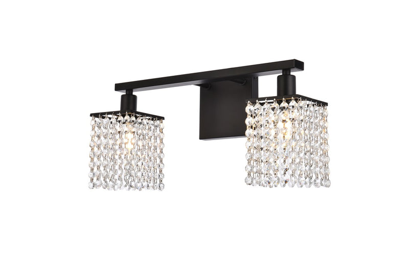 Elegant Lighting - LD7008BK - Two Light Bath - Phineas - Black