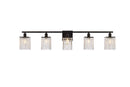 Elegant Lighting - LD7014BK - Five Light Bath - Phineas - Black