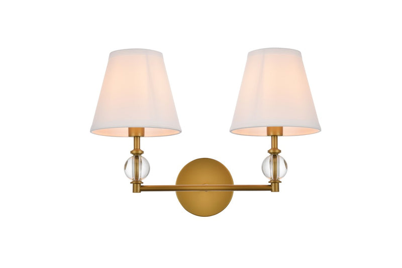 Elegant Lighting - LD7022W15BR - Two Light Bath - Bethany - Brass