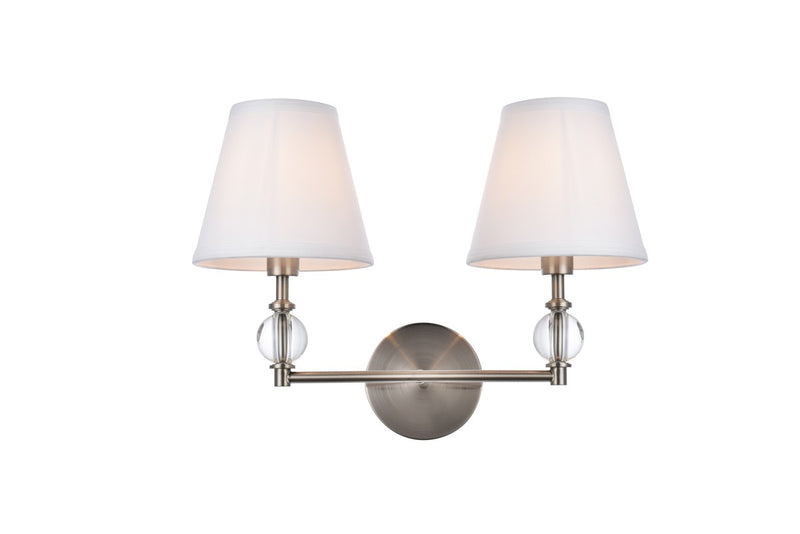 Elegant Lighting - LD7022W15SN - Two Light Bath - Bethany - Satin Nickel