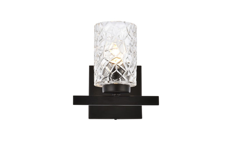 Elegant Lighting - LD7025W7BK - One Light Bath - Cassie - Black