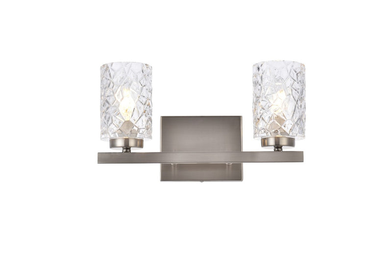 Elegant Lighting - LD7026W14SN - Two Light Bath - Cassie - Satin Nickel