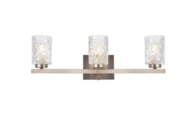 Elegant Lighting - LD7027W24SN - Three Light Bath - Cassie - Satin Nickel