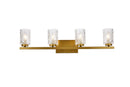 Elegant Lighting - LD7028W32BR - Four Light Bath - Cassie - Brass