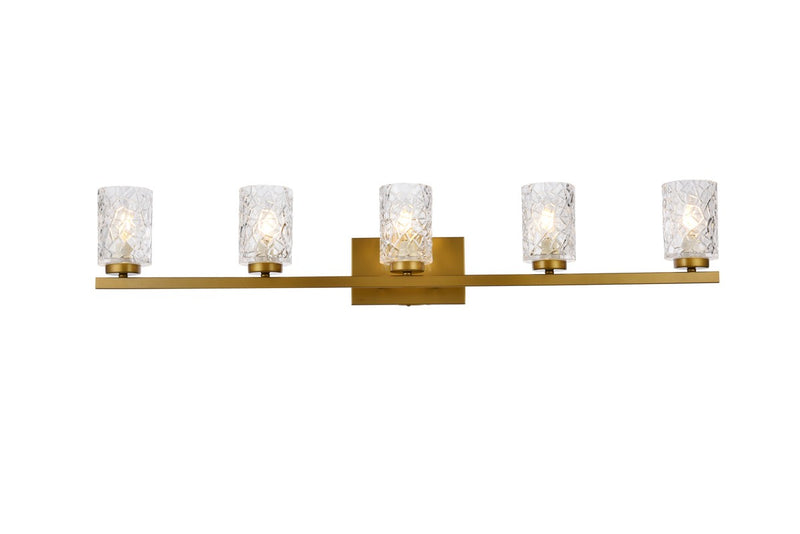 Elegant Lighting - LD7029W41BR - Five Light Bath - Cassie - Brass