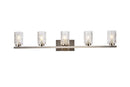 Elegant Lighting - LD7029W41SN - Five Light Bath - Cassie - Satin Nickel