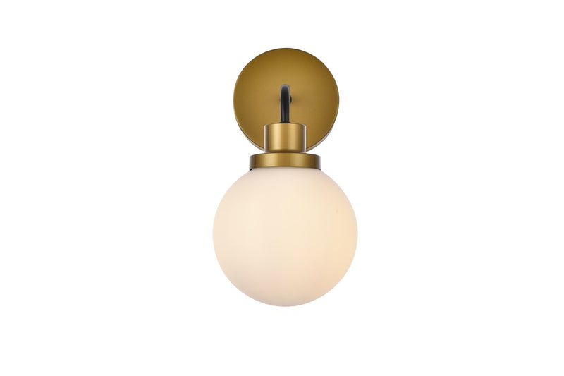 Elegant Lighting - LD7030W8BRB - One Light Bath - Hanson - Black and Brass