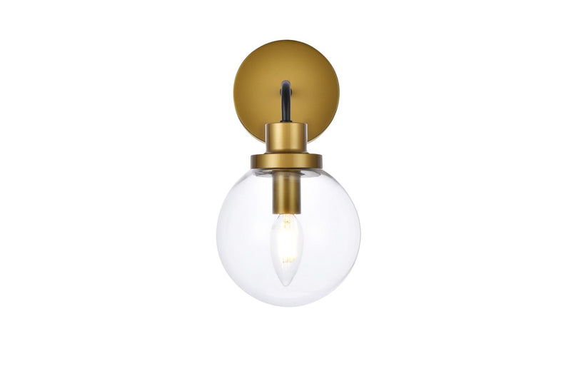 Elegant Lighting - LD7031W8BRB - One Light Bath - Hanson - Black and Brass