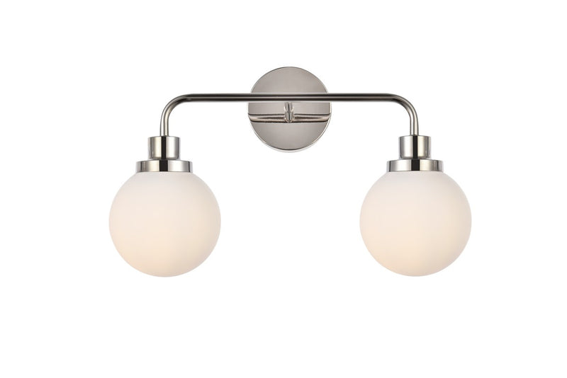 Elegant Lighting - LD7032W19PN - Two Light Bath - Hanson - Polished Nickel