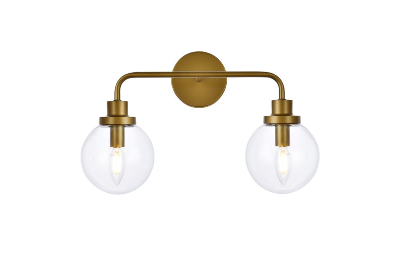 Elegant Lighting - LD7033W19BR - Two Light Bath - Hanson - Brass