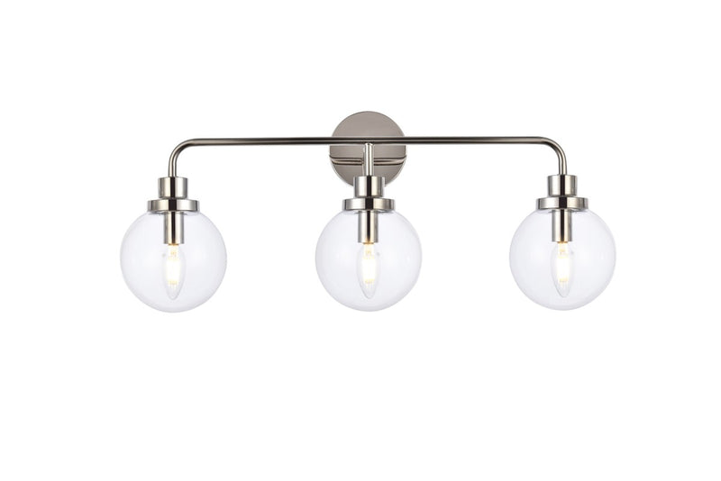 Elegant Lighting - LD7035W28PN - Three Light Bath - Hanson - Polished Nickel