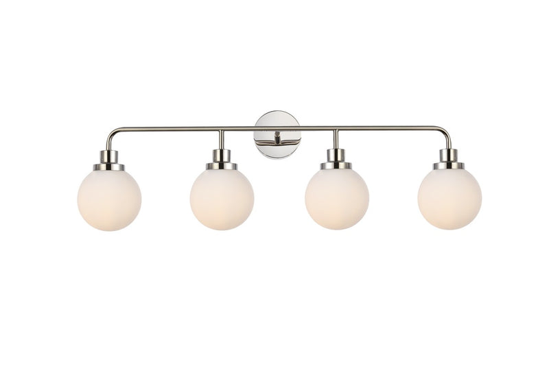 Elegant Lighting - LD7036W38PN - Four Light Bath - Hanson - Polished Nickel