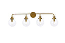 Elegant Lighting - LD7037W38BR - Four Light Bath - Hanson - Brass