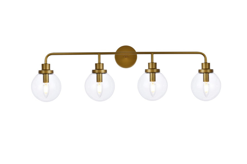 Elegant Lighting - LD7037W38BR - Four Light Bath - Hanson - Brass