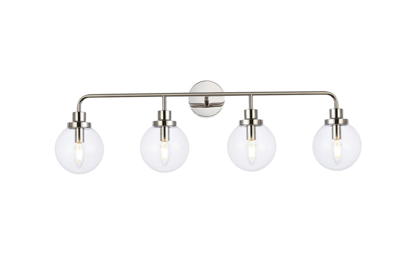 Elegant Lighting - LD7037W38PN - Four Light Bath - Hanson - Polished Nickel