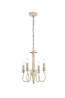 Elegant Lighting - LD7042D14WD - Four Light Pendant - Flynx - Weathered Dove