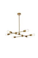 Elegant Lighting - LD7051D31BR - Six Light Pendant - Xavier - Brass