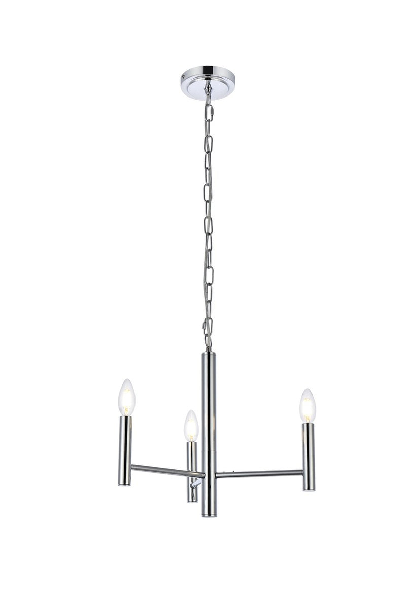 Elegant Lighting - LD7059D17C - Three Light Pendant - Carmella - Chrome