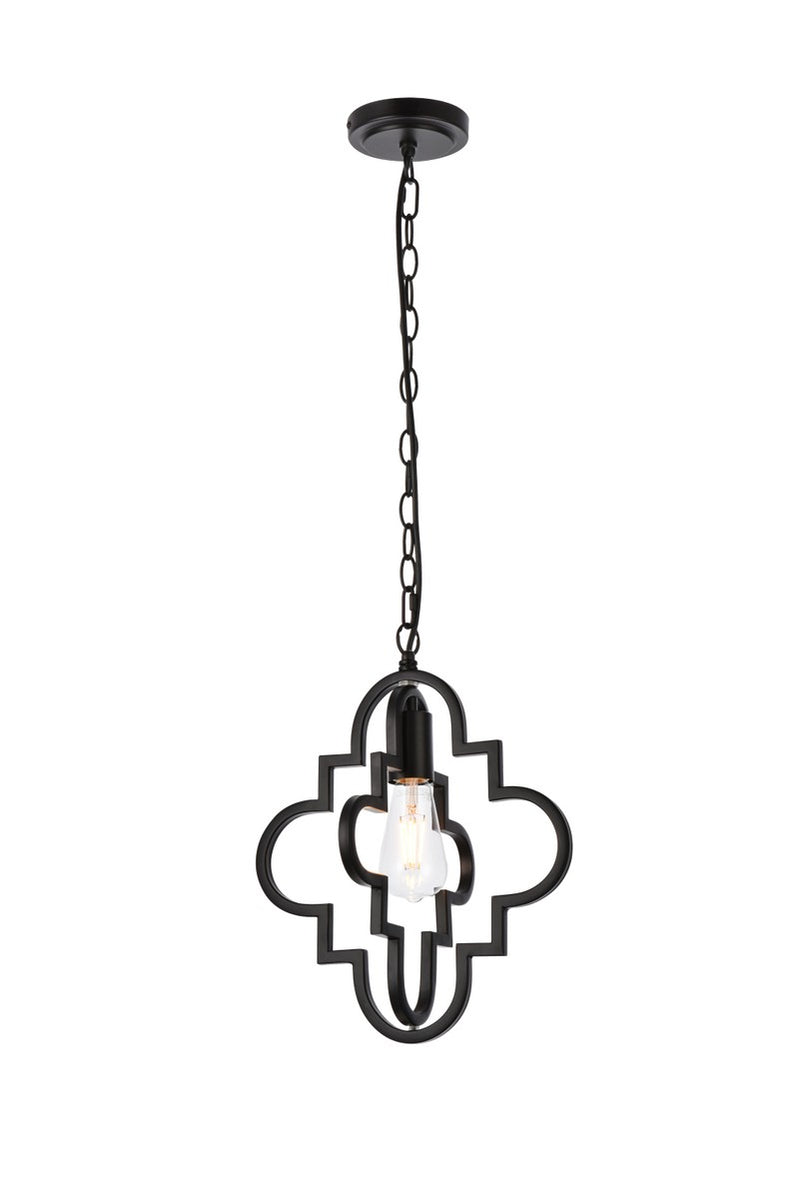 Elegant Lighting - LD7062D12BK - One Light Pendant - Sandara - Black