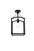 Elegant Lighting - LD7069F10BK - One Light Flush Mount - Janet - Black