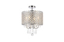 Elegant Lighting - LD710F14C - Four Light Flush Mount - Elise - chrome