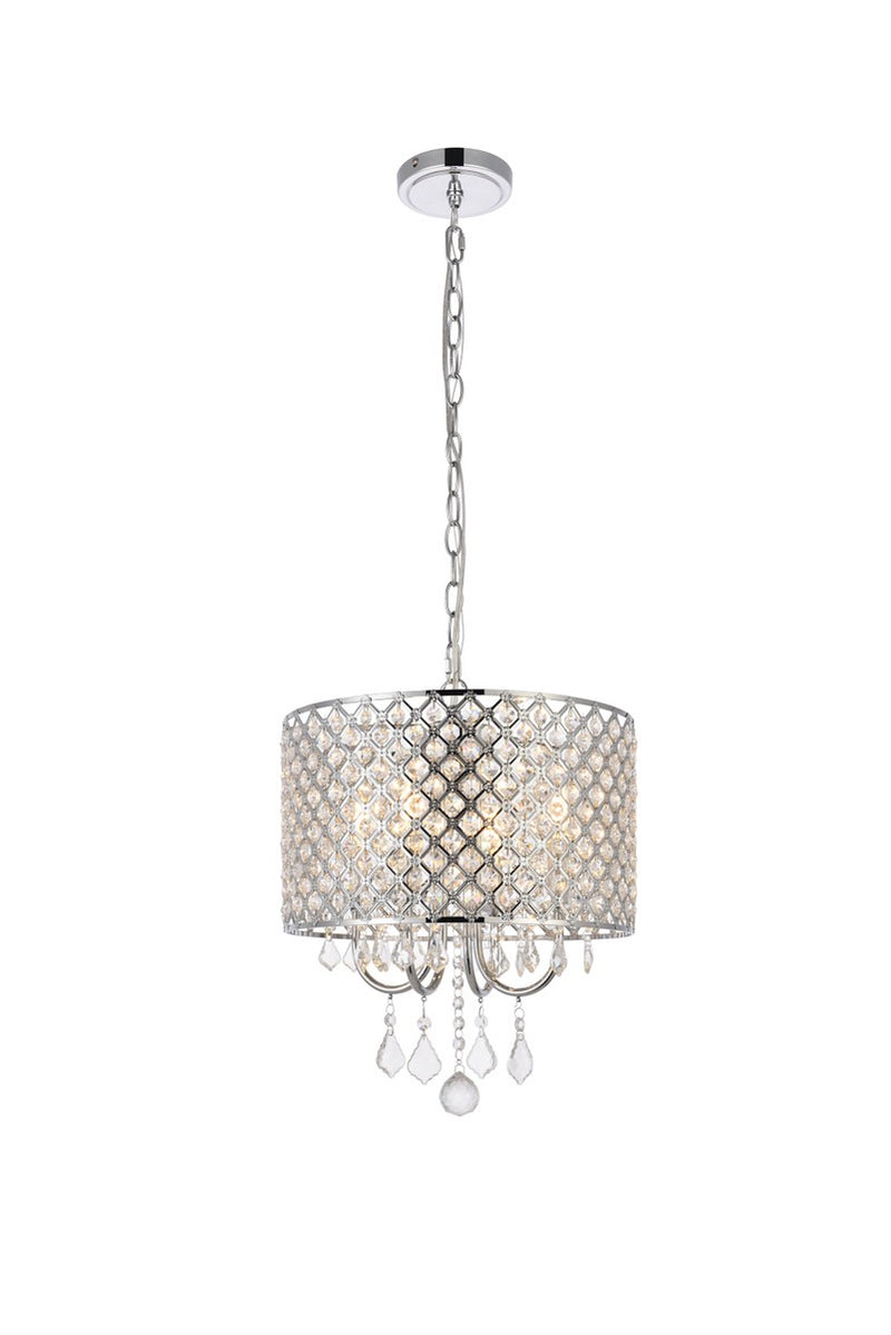 Elegant Lighting - LD711D14C - Four Light Pendant - Elise - chrome