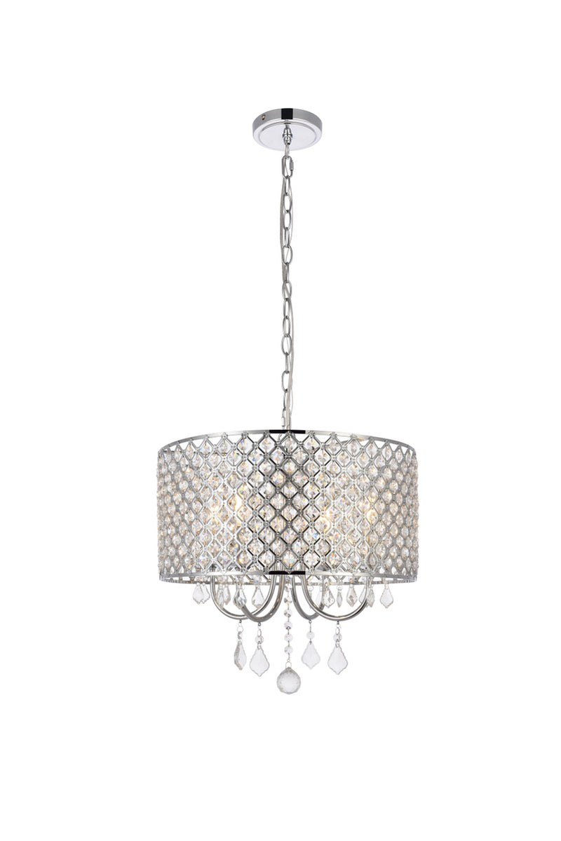 Elegant Lighting - LD711D17C - Four Light Pendant - Elise - chrome