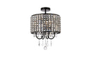 Elegant Lighting - LD712F14BK - Four Light Flush Mount - Elise - black