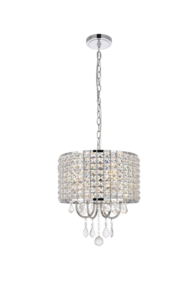 Elegant Lighting - LD713D14C - Four Light Pendant - Elise - chrome