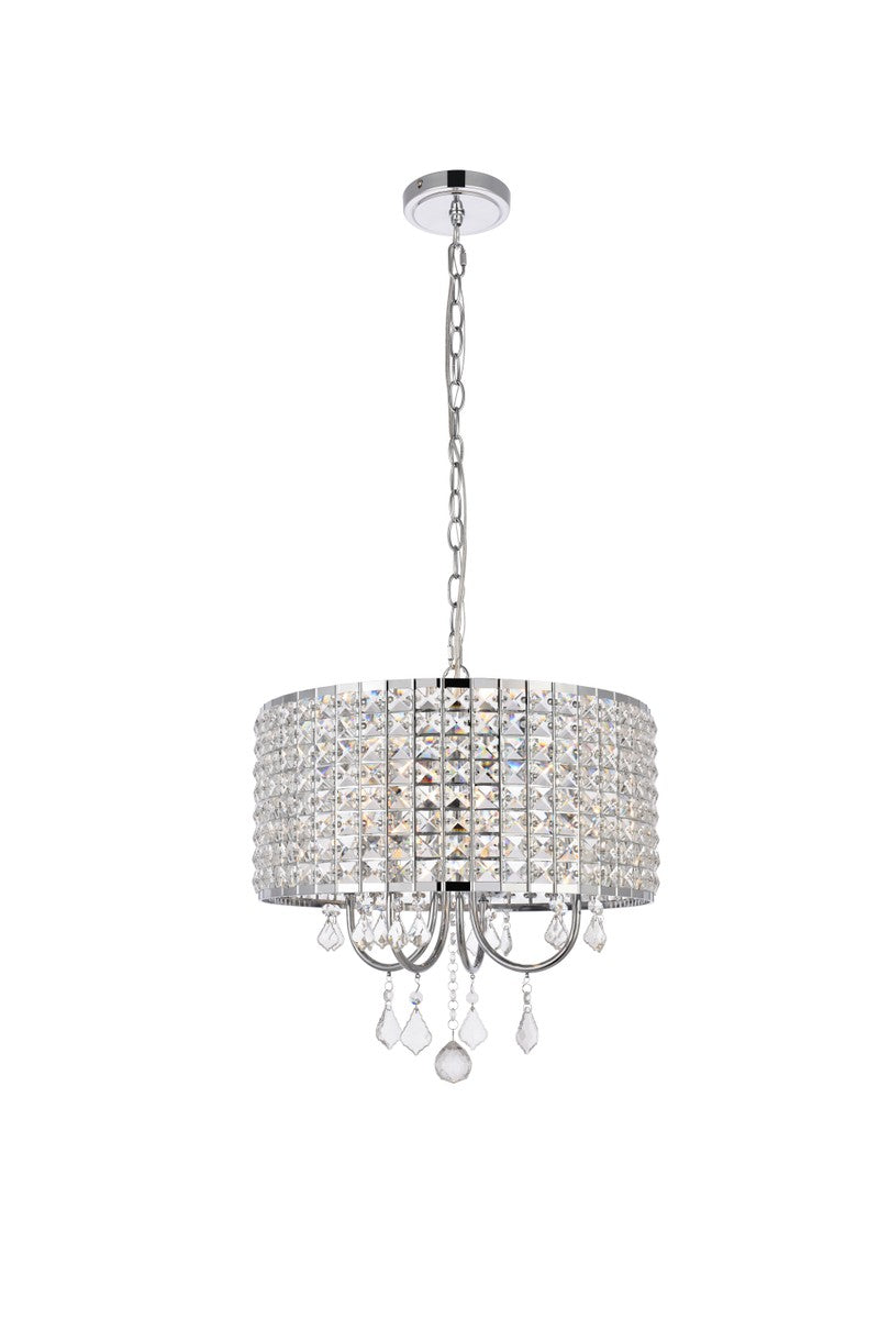 Elegant Lighting - LD713D17C - Four Light Pendant - Elise - chrome