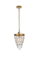 Elegant Lighting - LD714D9BR - One Light Pendant - Reese - brass