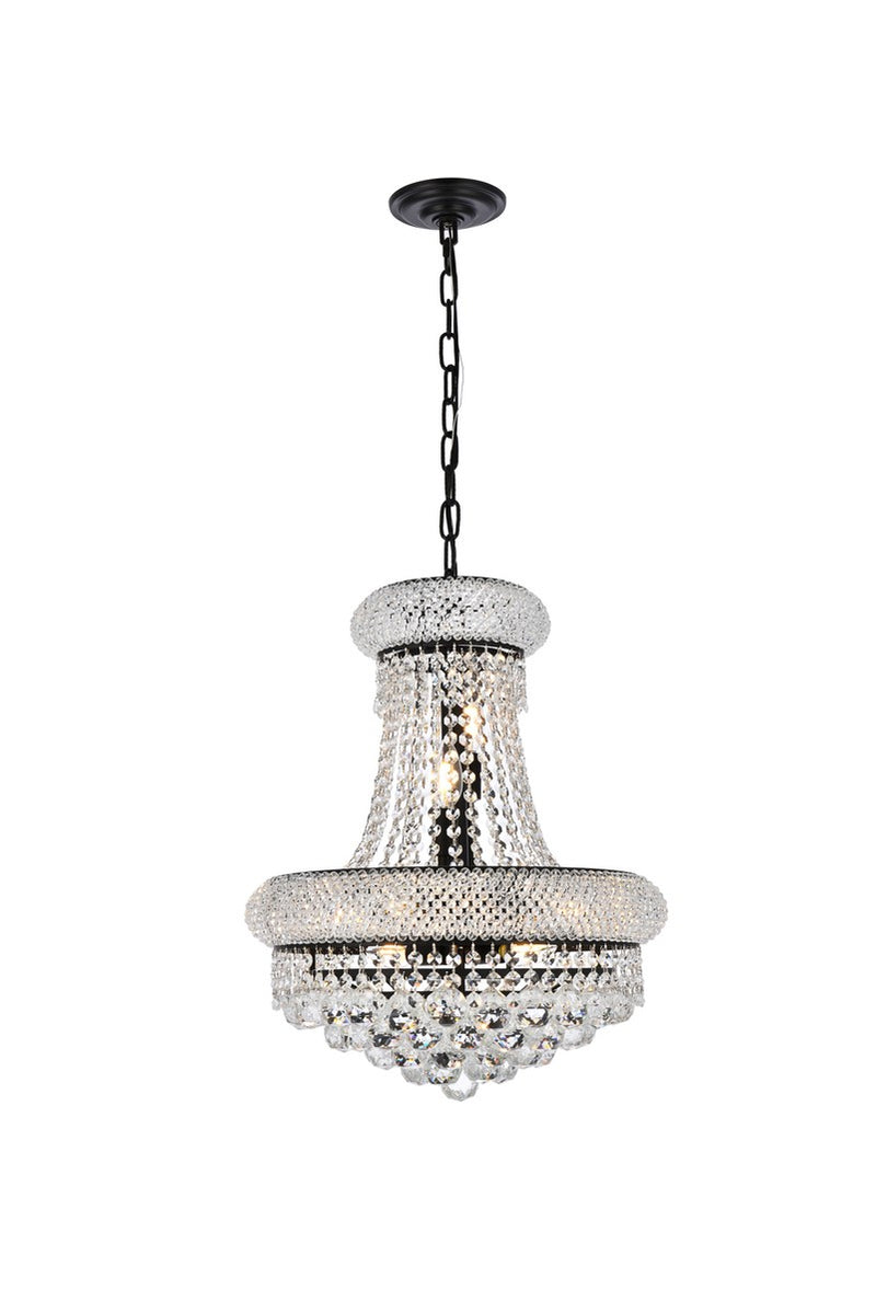 Elegant Lighting - V1800D16BK/RC - Eight Light Pendant - Primo - Black